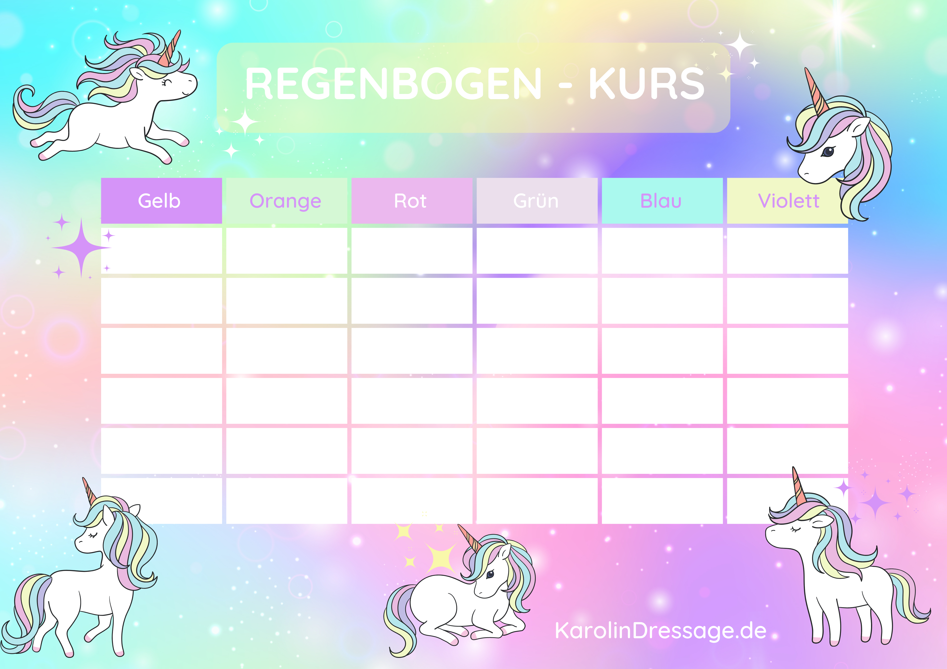 Blue & Pink Minimalist Unicorn Class Schedule (2)
